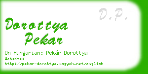 dorottya pekar business card